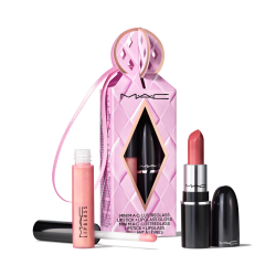 Holiday Exclusive Cosmic Kiss Mini Lustreglass Lipstick y Lipglass Duo Set