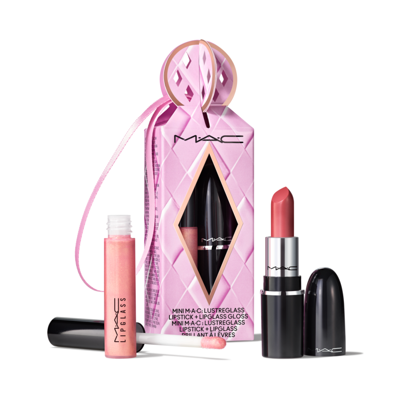 Holiday Exclusive Cosmic Kiss Mini Lustreglass Lipstick y Lipglass Duo Set